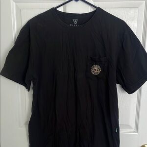 VISSLA Black Short Sleeve Tee Classic Crew Neck